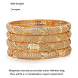 4pcs/Lot Baby Bangles For Child Kids Dubai Circle Bracelet Jewelry
