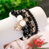 4pcs/Lot Elephant Alloy Pendant Bracelet Set