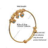 4pcs Dubai Girl Boy Birthday Gift Baby Copper Bracelet