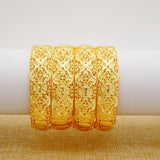 4pcs/Lot Dubai Wedding Bangles For Women Ethiopian Jewelry