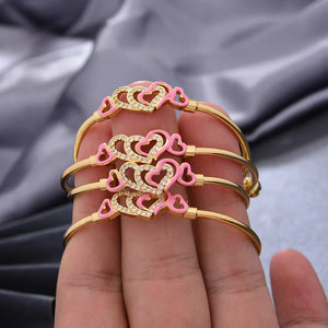 4pcs Heart 24k Dubai Bangles Bracelet For Baby Eritrea