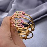 4pcs Heart 24k Dubai Bangles Bracelet For Baby Eritrea