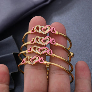4pcs Heart 24k Dubai Bangles Bracelet For Baby Eritrea