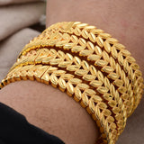 4pcs/Lot 24k Dubai Bangles For Women Jewelry African Bracelets