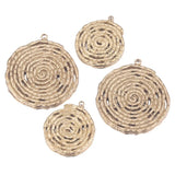 4pcs Stainless Steel Spiral Earrings Connectors for DIY Jewelry Making