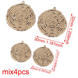 4pcs Stainless Steel Spiral Earrings Connectors for DIY Jewelry Making