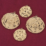 4pcs Stainless Steel Spiral Earrings Connectors for DIY Jewelry Making