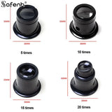 4pcs Portable Magnifying Glass Loupe Lens Watch Magnifier Tool 5X/10X/15x/20x