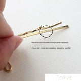 4pcs Electroplated Long Clip Linen Flower Hanger