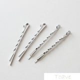 4pcs Electroplated Long Clip Linen Flower Hanger
