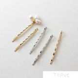 4pcs Electroplated Long Clip Linen Flower Hanger