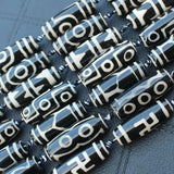 4pcs Antique Tibet Dzi Agates Beads 38-40mm For DIY Jewelry Making