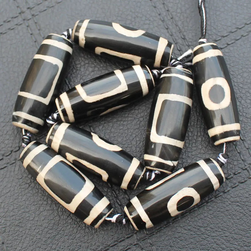 4pcs Antique Tibet Dzi Agates Beads 38-40mm For DIY Jewelry Making