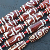 4pcs Red Antique Tibet Dzi Agates Beads 38-40mm For DIY Jewelry Making