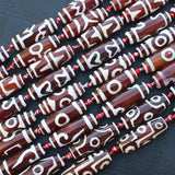4pcs Red Antique Tibet Dzi Agates Beads 38-40mm For DIY Jewelry Making