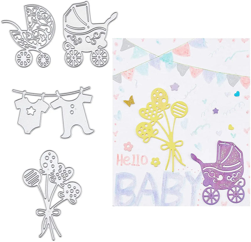 4pcs Metal Baby Theme Cutting Dies Scrapbook Album Decorative Paper