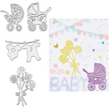 4pcs Metal Baby Theme Cutting Dies Scrapbook Album Decorative Paper
