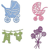4pcs Metal Baby Theme Cutting Dies Scrapbook Album Decorative Paper