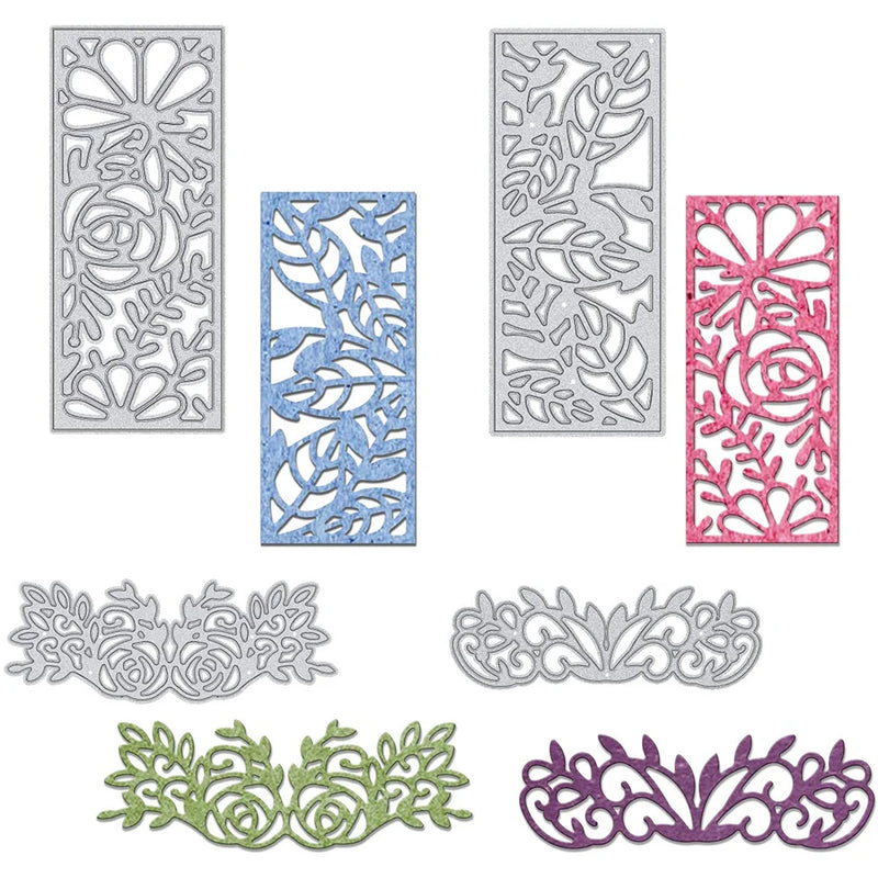 4pcs Plant Shape Metal Cutting Dies Stencil for DIY Scrapbook