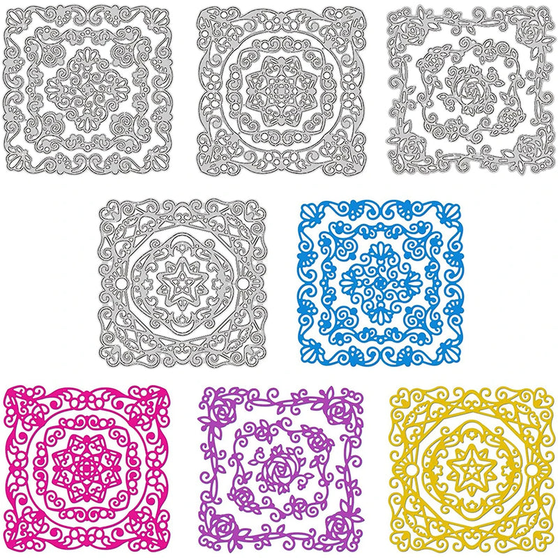 4pcs Metal Flower Frame Cutting Dies for DIY Scrapbooking Wedding Card