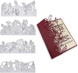 4pcs Metal Lace Flower Edge Border Cutting Dies Stencils for DIY Crafts