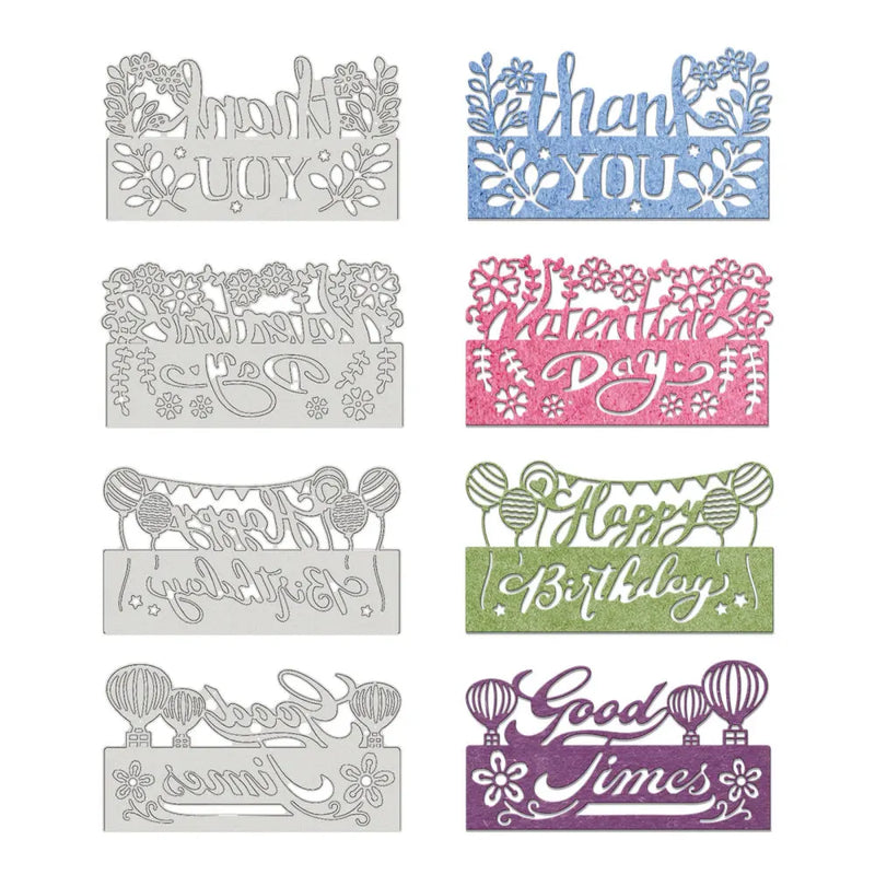4pcs Metal Rectangle Border Frame Cutting Dies for Scrapbooking