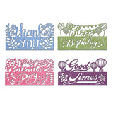 4pcs Metal Rectangle Border Frame Cutting Dies for Scrapbooking