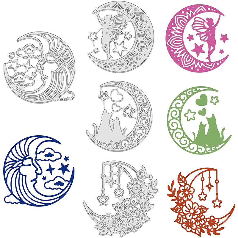 Moon Fairy Metal Cutting Dies for DIY Scrapbook Cards Making