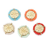 4pcs Crystal 18MM Round Charms Pendants for DIY Earring Necklaces