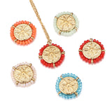 4pcs Crystal 18MM Round Charms Pendants for DIY Earring Necklaces