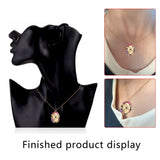 4pcs Multicolor Crystal Sun Oval Stainless Steel Charms Pendants