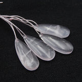 4pcs Rose Quartz Gemstone Beads for DIY Jewelry Making