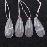 4pcs Rose Quartz Gemstone Beads for DIY Jewelry Making