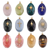 4pcs Natural Stone Water Drop Charms Pendants for Jewelry Making