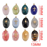4pcs Natural Stone Water Drop Charms Pendants for Jewelry Making