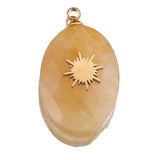 4pcs Natural Stone Water Drop Charms Pendants for Jewelry Making