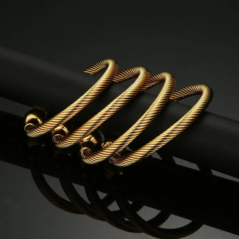 4pcs African Ethiopian Bangle Dubai Bangles for Women Jewelry
