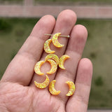 4pcs Light Pink Opal Half Moon Pendant 8*11mm for DIY Jewelry