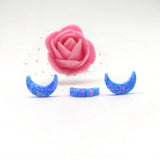 4pcs Light Pink Opal Half Moon Pendant 8*11mm for DIY Jewelry