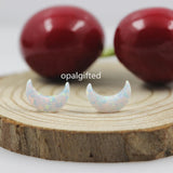 4pcs Light Pink Opal Half Moon Pendant 8*11mm for DIY Jewelry