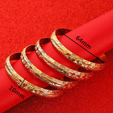 4pcs Africa Jewelry Ethiopian Bangle&Bracelet Dubai Bangles for Women