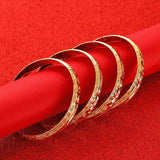 4pcs Africa Jewelry Ethiopian Bangle&Bracelet Dubai Bangles for Women