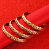 4pcs Africa Jewelry Ethiopian Bangle&Bracelet Dubai Bangles for Women