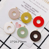 4pcs Circular Annular Charm DIY Earrings Necklace Keychain Crafts