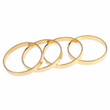 4pcs High Polished Plain Bangles for Women Wedding Party Dubai Jewelry