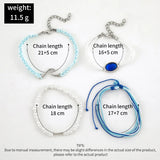 4pcs Rope Woven Bracelet Gemstone Beads Woman Jewelry Gift