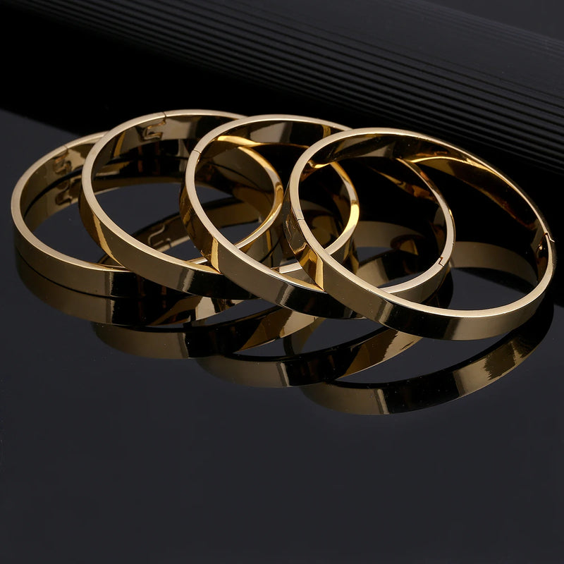 4pcs Women High Polished Bangles Dubai Ethiopian Jewelry