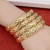 4pcs Dubai Bangles Men Women Bracelets African Ethiopia Bride Jewelry Gift