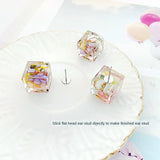 4pcs DIY Earrings Shell Acrylic Cube Accessories