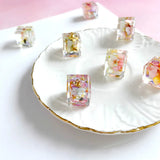 4pcs DIY Earrings Shell Acrylic Cube Accessories